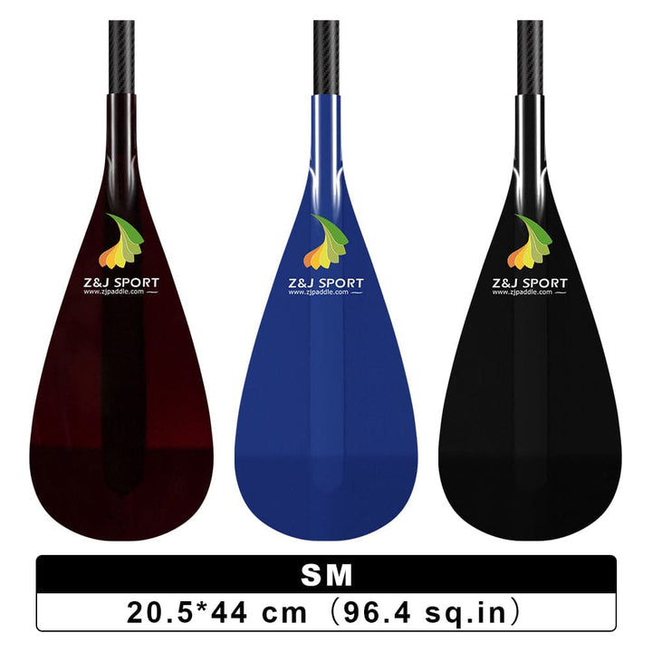 ZJ 3 peças SUP Paddle Surf S modelo com lâmina de fibra de vidro translúcida