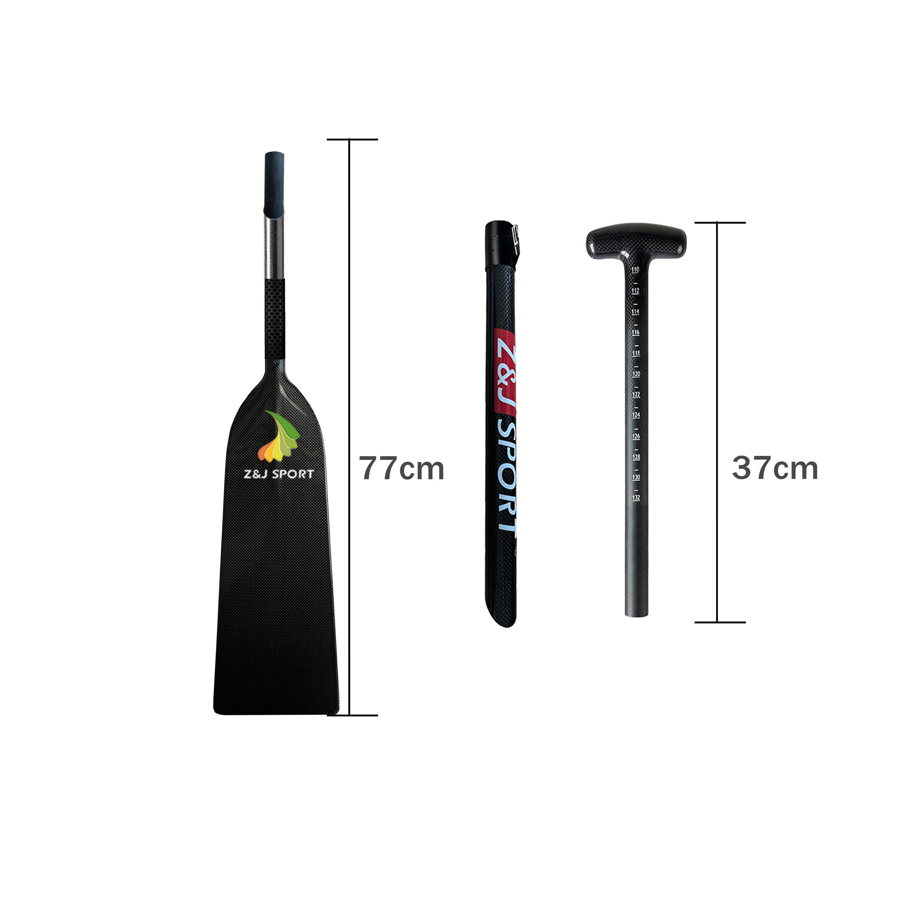 ZJ IDBF Approved Carbon Folding Dragon Boat Paddle – Dihedral Blade & Round Shaft (SWORD)
