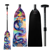 ZJ IDBF Approved Carbon Dragon Boat Paddle with Custom Graphic Oval Shaft, Fixed or Adjustable (OPDP)