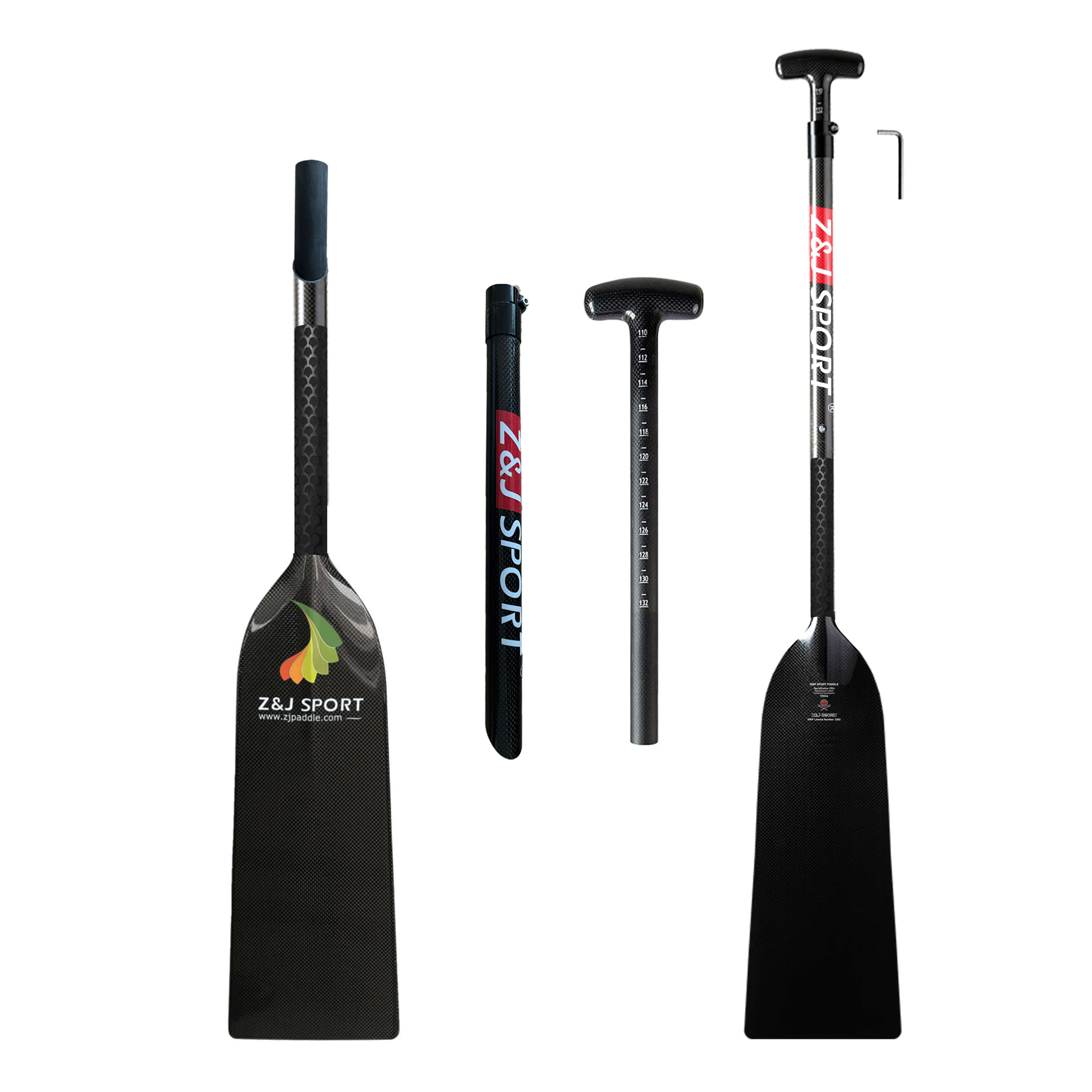 ZJ New Arrival IDBF Approved Carbon Fiber Dragon Boat Paddle with