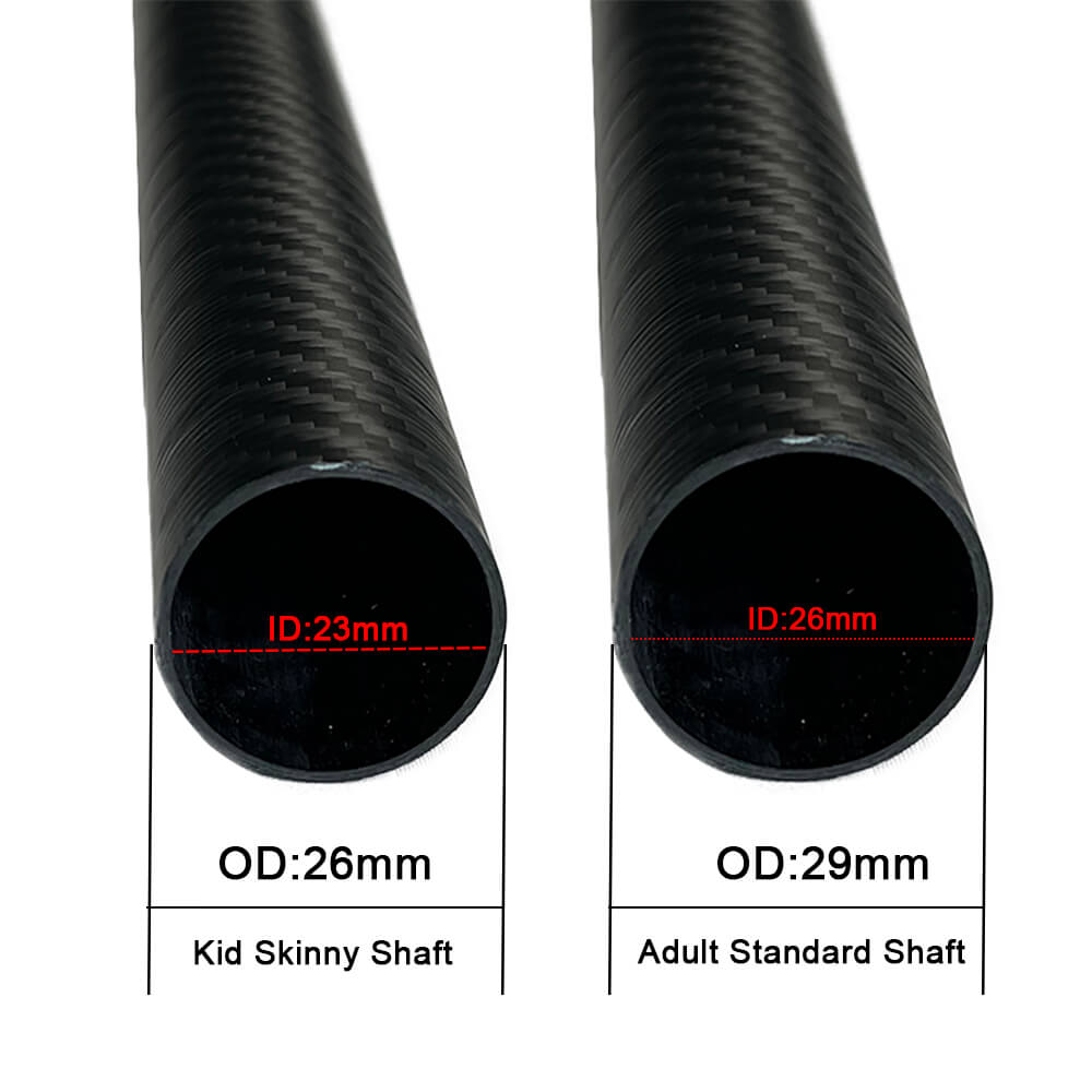Remo de SUP ajustable ZJ para niños con eje de carbono delgado en OD 26 mm