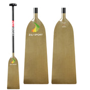 ZJ IDBF Approved Dragon Boat Paddle with Jacquard Carbon / Kevlar / Innegra / Wood Veneer Blade