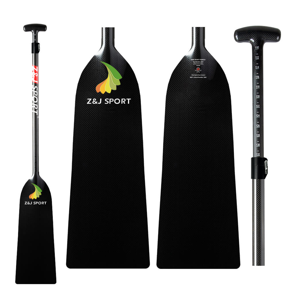 ZJ IDBF Approved Carbon Dragon Boat Paddle with Plain Blade Oval