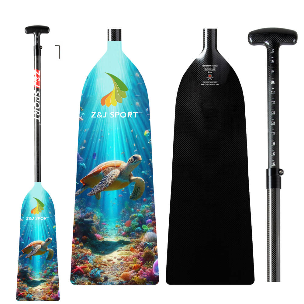 ZJ IDBF Approved Adjustable Carbon Dragon Boat Paddle With