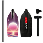 ZJ Canoe Whitewater Rafting Paddle con carbono/kevlar/hoja innegra (sin ensamblar)