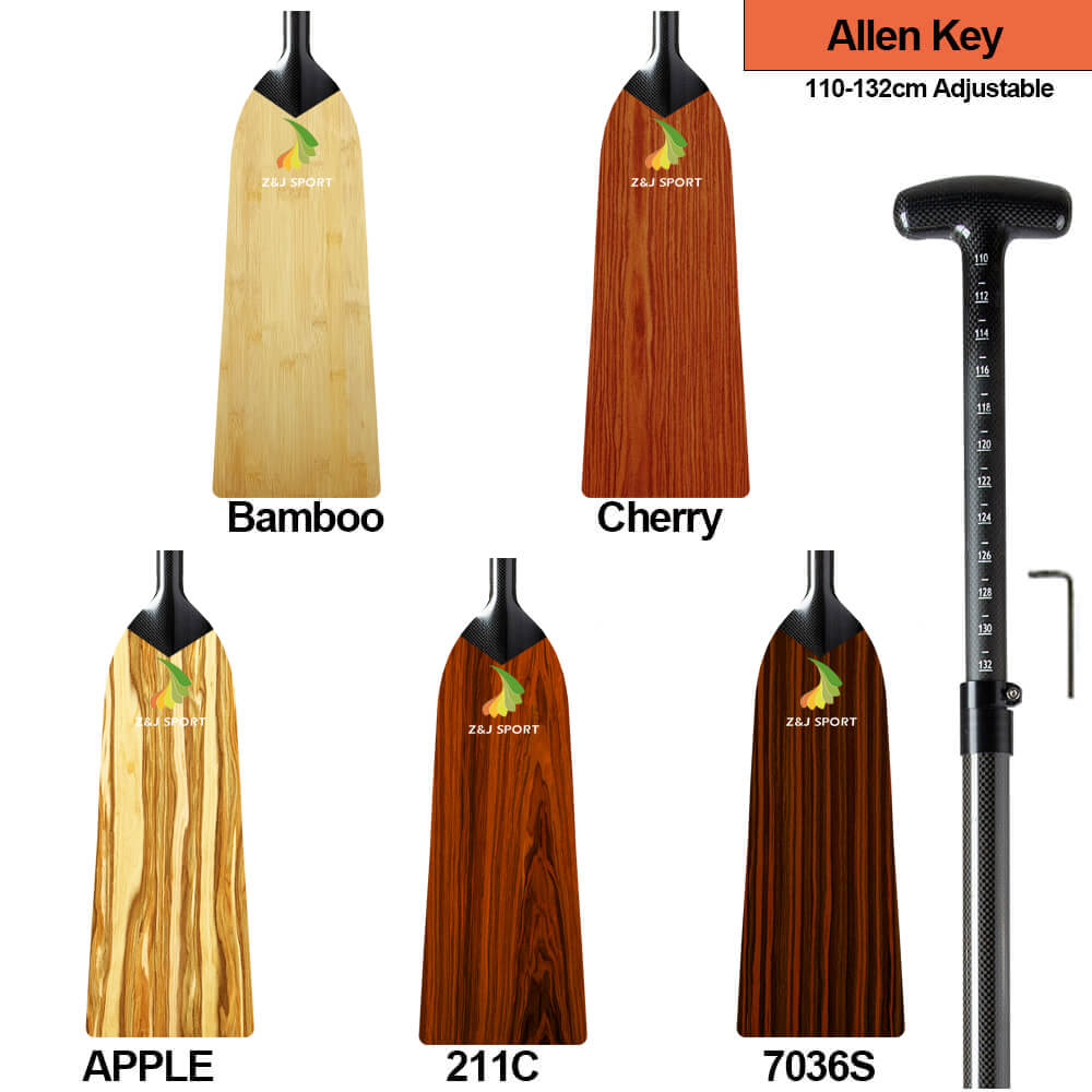 ZJ IDBF Approved Dragon Boat Paddle with Jacquard carbon/Kevlar/Innegra/Wooden Verner Blade