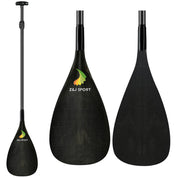 Remo de canoa de guiga de carbono ajustável ZJ com lâmina de carbono C-W
