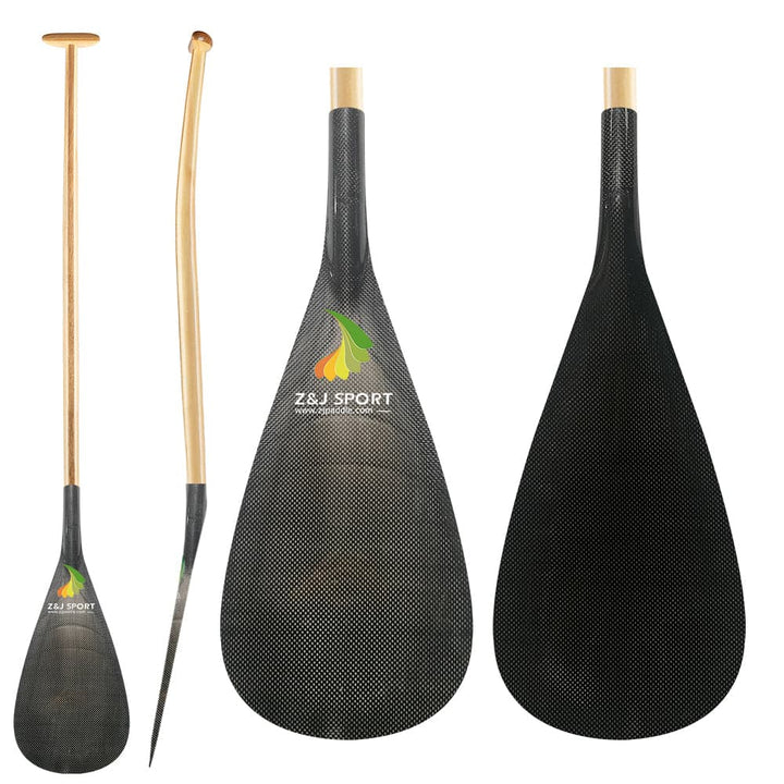 ZJ Hybrid Outrigger Canoe Paddle With C-SM Fiberglass or Carbon Blade in Discount