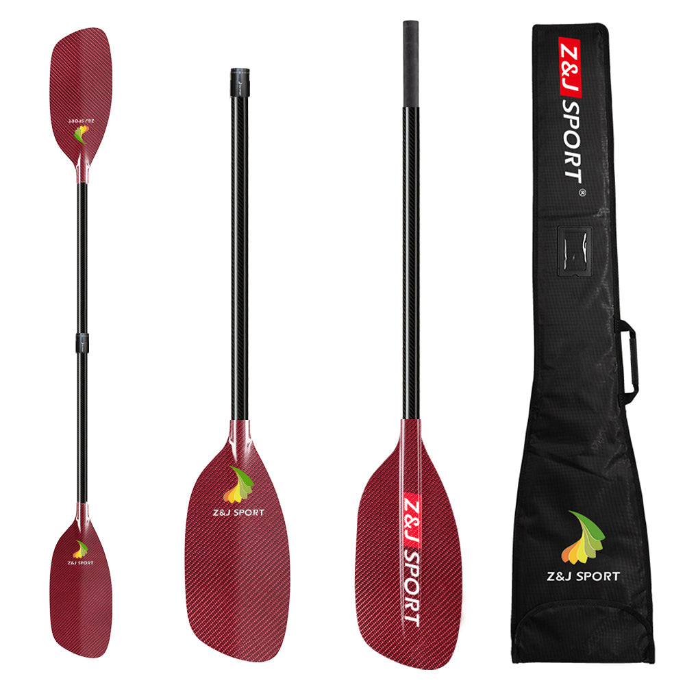 ZJ Full Carbon / Kevlar Whitewater Paddle With Straight Shaft (Classic model)