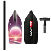 ZJ Canoe Whitewater Rafting Paddle con carbono/kevlar/hoja innegra (sin ensamblar)
