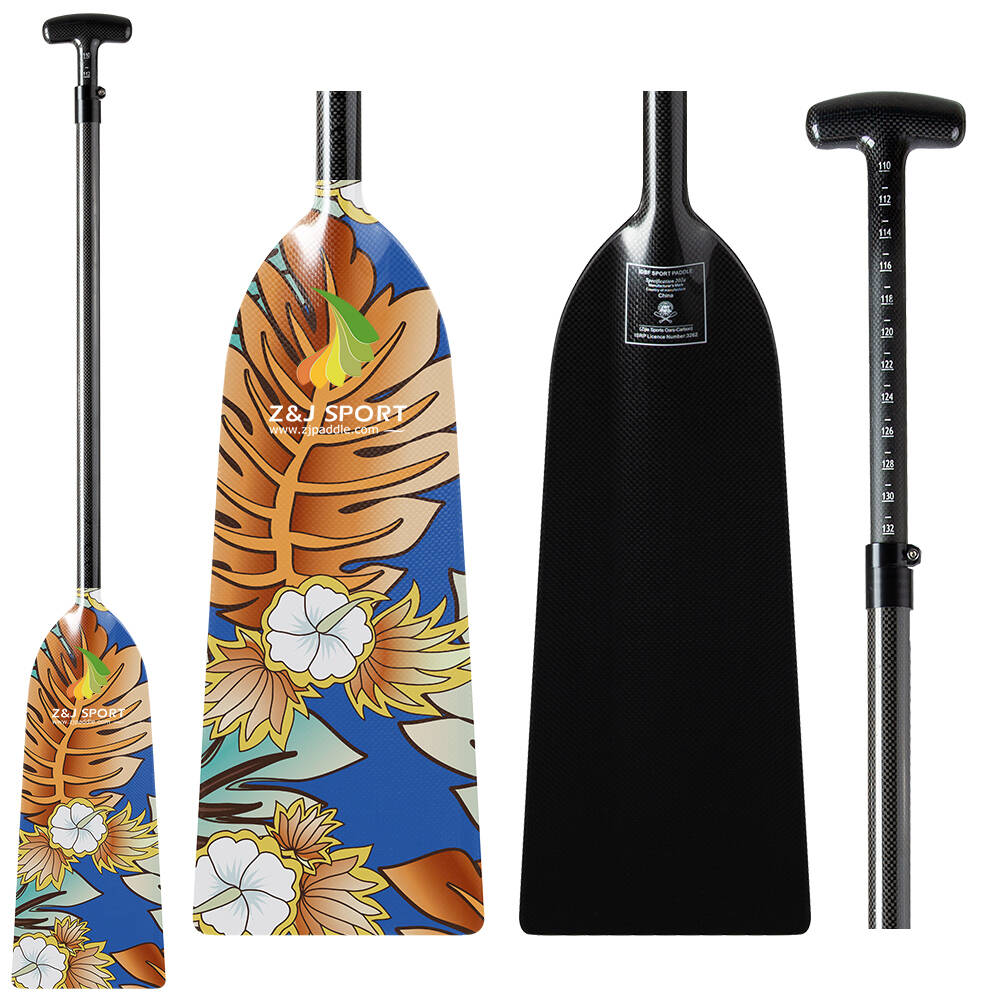 ZJ Special Offer IDBF Approved Carbon Dragon Boat Paddle with BH369 One Side Graphic Blade