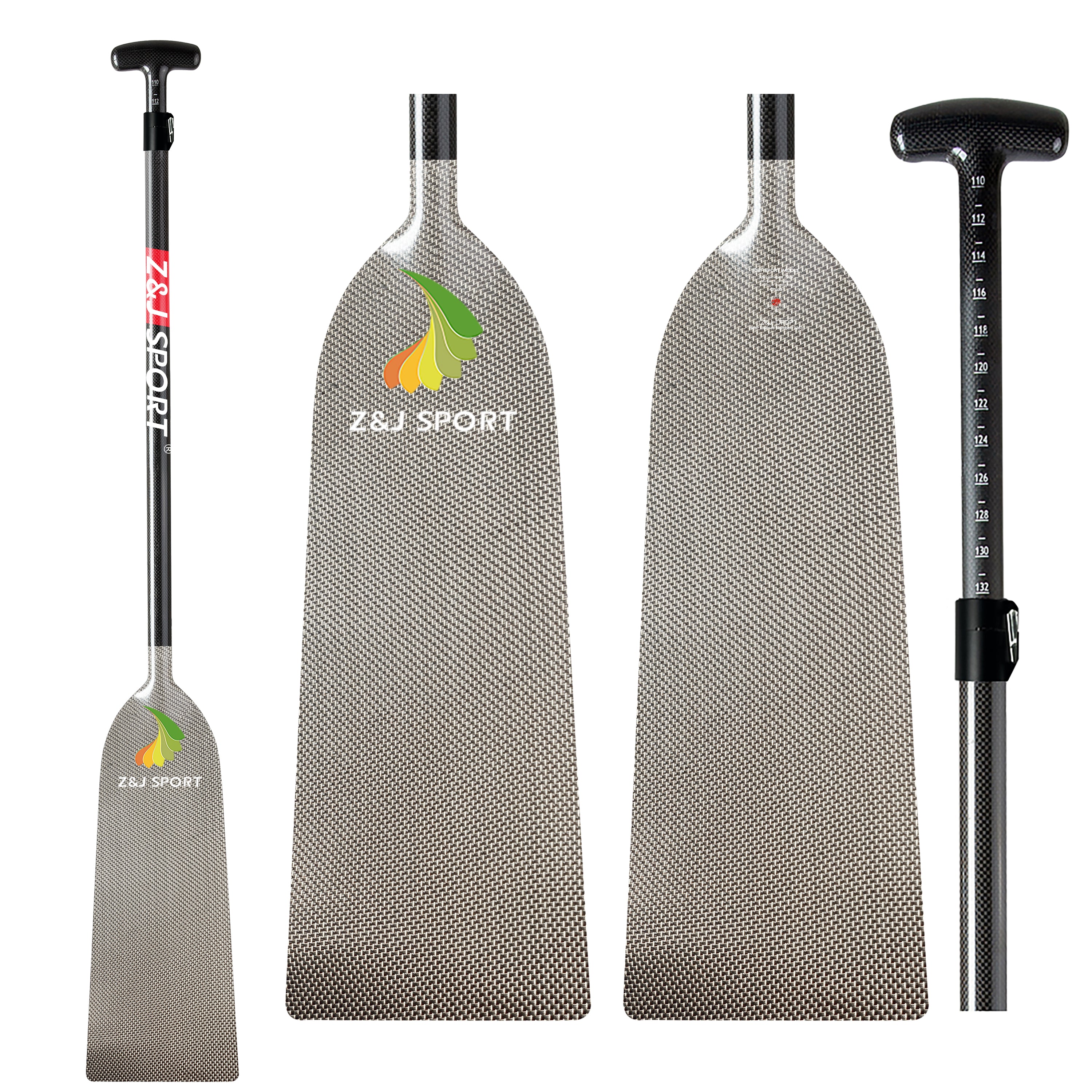 ZJ IDBF Approved Dragon Boat Paddle with Jacquard Carbon / Kevlar / Innegra / Wood Veneer Blade
