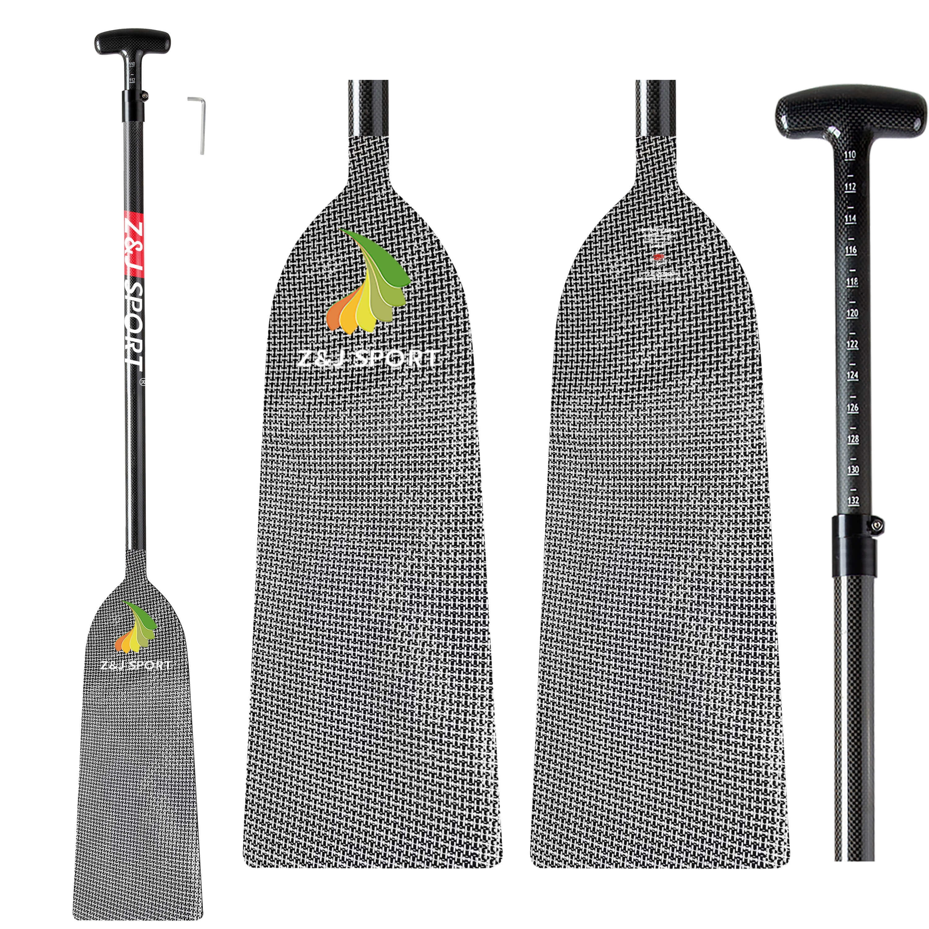 ZJ IDBF Approved Dragon Boat Paddle with Jacquard Carbon / Kevlar