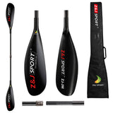 ZJ Lightweight J Series Carbon Fiber Kayak Surfski Paddle With Round Shaft - Matte Finished
