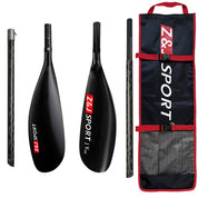 ZJ 4-Piece Carbon Fiber Kayak & Surfski Paddle – Lightweight Oval Shaft