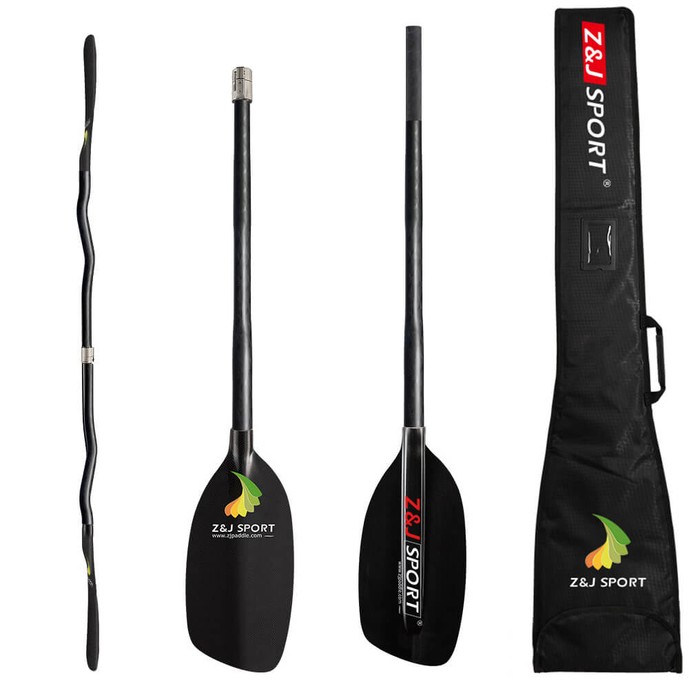 ZJ Full Carbon / Kevlar Whitewater Paddle with Cranked Shaft(Classic model)