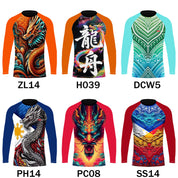 T-shirt de equipe de barcos de dragão personalizada ZJ-vestuário de performance de manga longa