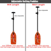 Pagaia per rafting in acque bianche ZJ Canoe con lama in fibra di vetro fantasia (non assemblata)