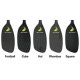 ZJ Full Carbon/Fiberglass Whitewater Paddle With 4-piece Straight Oval Shaft(Classic model)