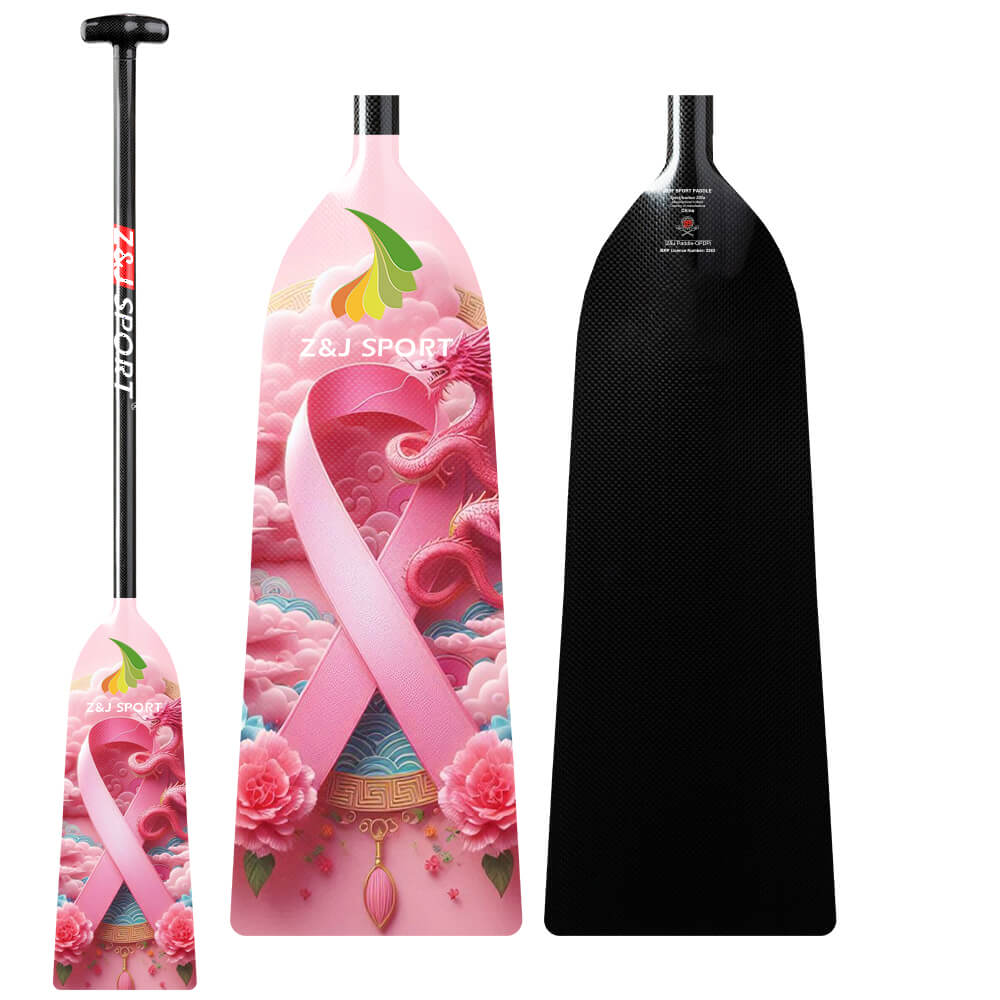 ZJ IDBF Approved Carbon PINK Series Dragon Boat Paddle - Fixed or Adjustable Length