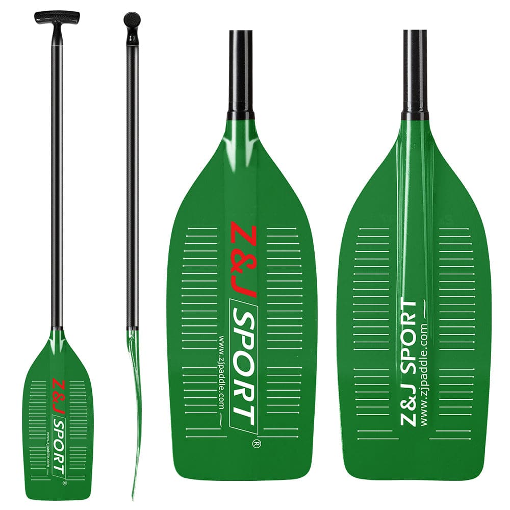 ZJ New Canoe Whitewater Rafting Paddle With Slit in Translucent Fiberglass Blade