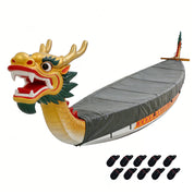 ZJ Premium Resistant Dragon Boat Cover with Tie-Down Straps (Random:grey/black)