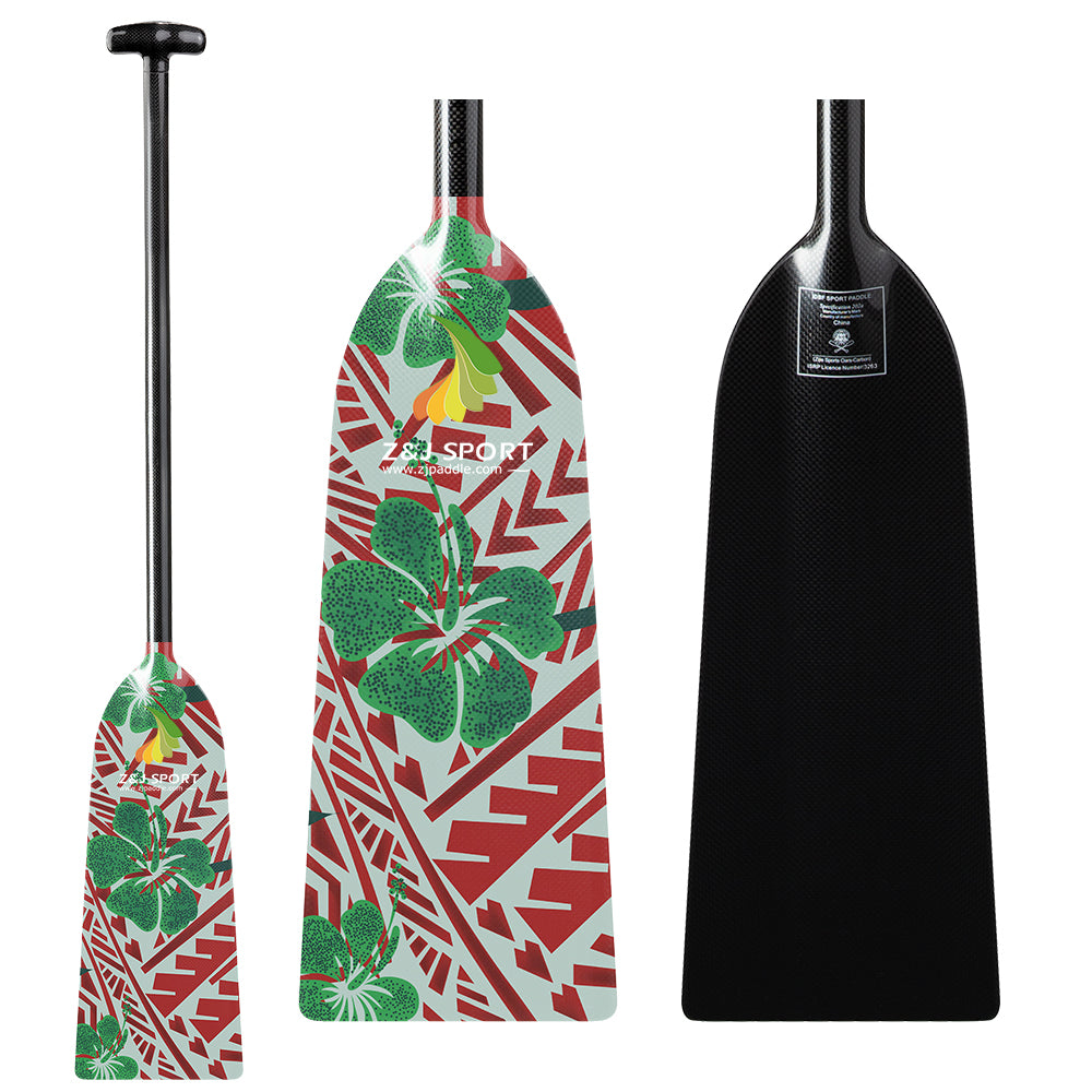 ZJ Special Offer IDBF Approved Carbon Dragon Boat Paddle with Graphic Blade (Limited Time Promotion)