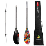 ZJ 2 piece / 4 piece Carbon Fiber Sea Kayak Paddle High-Angle Dynamic Blade (SKD-I)