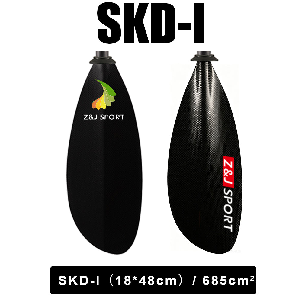ZJ 2 piece / 4 piece Carbon Fiber Sea Kayak Paddle High-Angle Dynamic Blade (SKD-I)