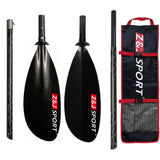 ZJ 2 piece / 4 piece Carbon Fiber Sea Kayak Paddle High-Angle Dynamic Blade (SKD-I)