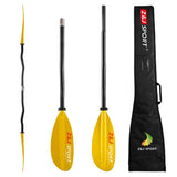 ZJ 2 Piece / 4 Piece Translucent Fiberglass Sea Kayak Paddle High-Angle Dynamic Blade (SKD-II)