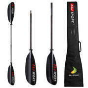 ZJ Paleta de Kayak de Mar de Fibra de Carbono de 2 Piezas/4 Piezas Hoja de Touring Relajada de ángulo Bajo (SKR-III)