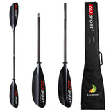 ZJ 2 Piece / 4 Piece Carbon Fiber Sea Kayak Paddle Low-Angle Relaxed Touring Blade (SKR-III)