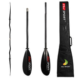 ZJ 2 Piece / 4 Piece Carbon Fiber Sea Kayak Paddle Low-Angle Relaxed Touring Blade (SKR-T)