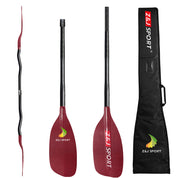 ZJ Full Carbon / Kevlar / Fiberglass Whitewater Paddle With Forward Blade and Cranked Shaft (SR model)