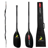 ZJ Full Carbon / Kevlar / Fiberglass Whitewater Paddle With Forward Blade and Cranked Shaft (SR model)