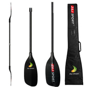 ZJ Full Carbon / Fiberglass / Kevlar Whitewater Paddle With Forward Blade and Straight Shaft (SR model)