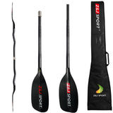 ZJ Full Carbon / Kevlar / Fiberglass Whitewater Paddle With Forward Blade and Cranked Shaft (SR model)