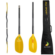 ZJ Whitewater Paddle With Cranked Shaft And Translucent Fiberglass Blade (Classic model)