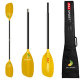 ZJ Whitewater Paddle With Straight Shaft And Translucent Fiberglass Blade (Classic model)
