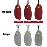 ZJ Full Carbon/Fiberglass Whitewater Paddle With 4-piece Straight Oval Shaft(Classic model)