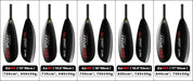 ZJ W Series Carbon Fiber Kayak Surfski Paddle With Cranked Shaft (matte finish）