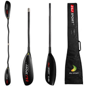 Pagaie de surfski pour kayak en fibre de carbone série ZJ W avec arbre à manivelle (finition mate)