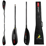 ZJ W Series Carbon Fiber Kayak Surfski Paddle With Cranked Shaft