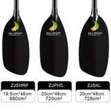 ZJ Full Carbon/Fiberglass Whitewater Paddle With 4-piece Straight Oval Shaft(Classic model)