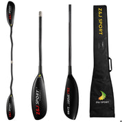 ZJ W Series Carbon Fiber Kayak Surfski Paddle With Cranked Shaft (matte finish）