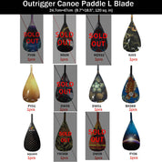 ZJ Factory Second Hybrid Carbon Outrigger Canoe Paddle VAA & WAKA Paddle