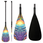 ZJ Full Carbon Outrigger Canoe Steering Paddle Custom Graphics