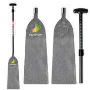 ZJ IDBF Approved Dragon Boat Paddle with Jacquard Carbon / Kevlar / Innegra / Wood Veneer Blade