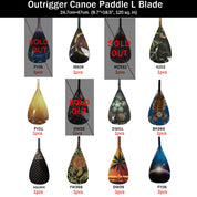 ZJ Factory Second Hybrid Carbon Outrigger Canoe Paddle Vaa & Waka Paddle